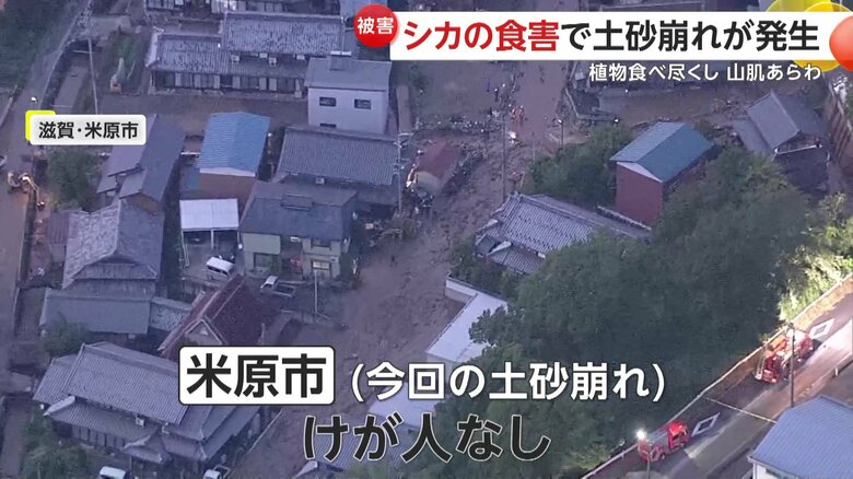 今回の土砂崩れでけが人はいなかった