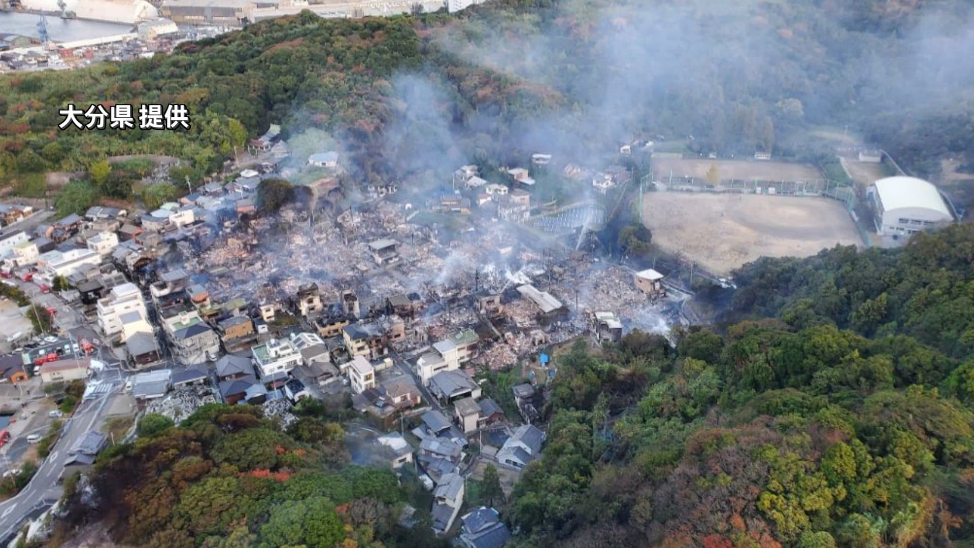 自衛隊に災害派遣要請　1.4キロ離れた無人島にも火が　焼損面積約5ヘクタール【大分市大規模火災】