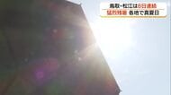 鳥取と松江で8日連続「猛暑日」益田市は今季最高の37.2℃　猛烈残暑はいつまで…危険な暑さに警戒