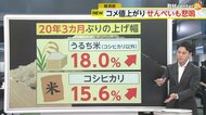 【解説】コメ価格が”約20年ぶり”上げ幅 在庫不足続き18%上昇で「せんべい」も悲鳴…燃料費・人件費高騰に続きトリプルパンチ