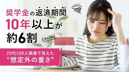 奨学金の返済期間、10年以上が約6割-20代100人調査で見えた“想定外の重さ”