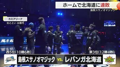 【島根スサノオマジック】レバンガ北海道 日本代表・富永啓生選手の前に苦戦…悔しい２連敗（出雲市）