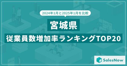 2025年版・宮城県の従業員数増加率ランキングTOP20を発表!/SalesNow DBレポート