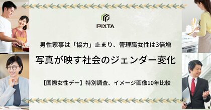 男性家事は「協力」止まり、管理職女性は3倍増 ~写真が映す社会のジェンダー10年変化【国際女性デー】~