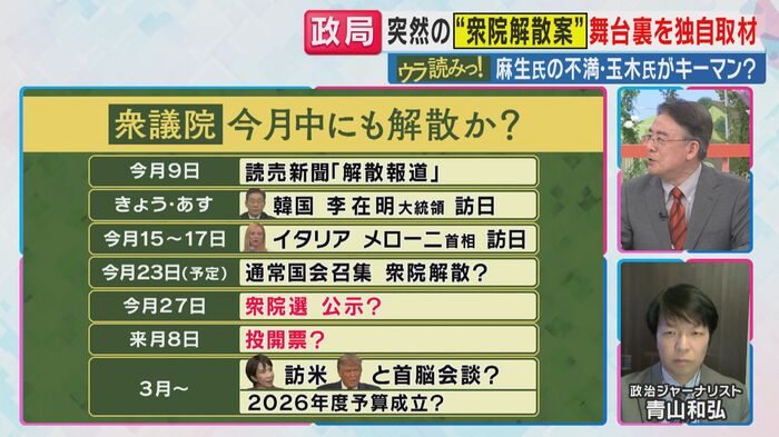 今後の予定（関西テレビ「旬感LIVE とれたてっ！」より）