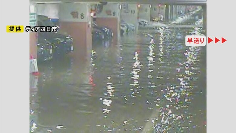 入手映像には脱出阻まれる車も…274台水没の地下駐車場に“工事中のスロープ”経由で大量の水 穴から一気に流入か|FNNプライムオンライン