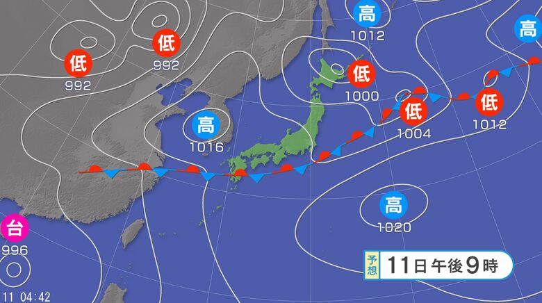 【大雨情報】24時間予想降水量は東海100ミリ、関東甲信・近畿・四国・九州南部80ミリ（11日午前6時から　多い所で）　西日本では土砂災害に厳重に警戒を｜FNNプライムオンライン