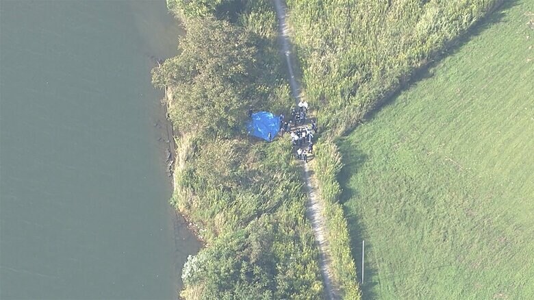 子供とみられる遺体が見つかった江戸川(4日午後 千葉・市川市)