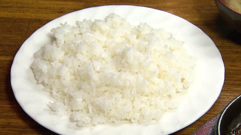 「キッチン谷沢」のデミグラスソースがたっぷりかかった手ごねハンバーグと光り輝くご飯（東京・西早稲田）⑧