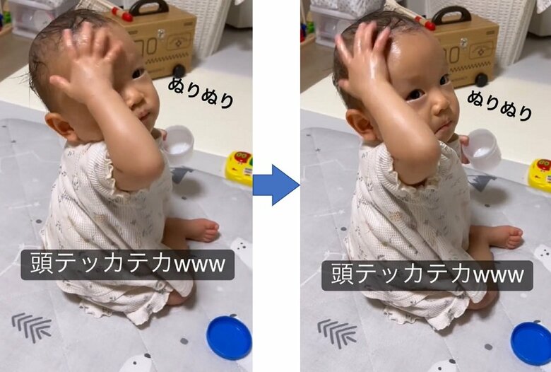 どこか誇らしげに塗っているように見えるなのちゃん