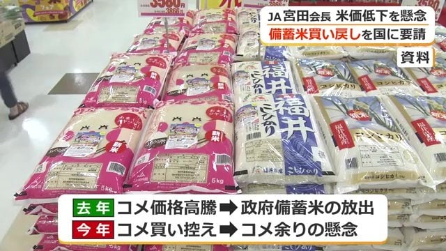 コメ不足から一転、コメ余りに