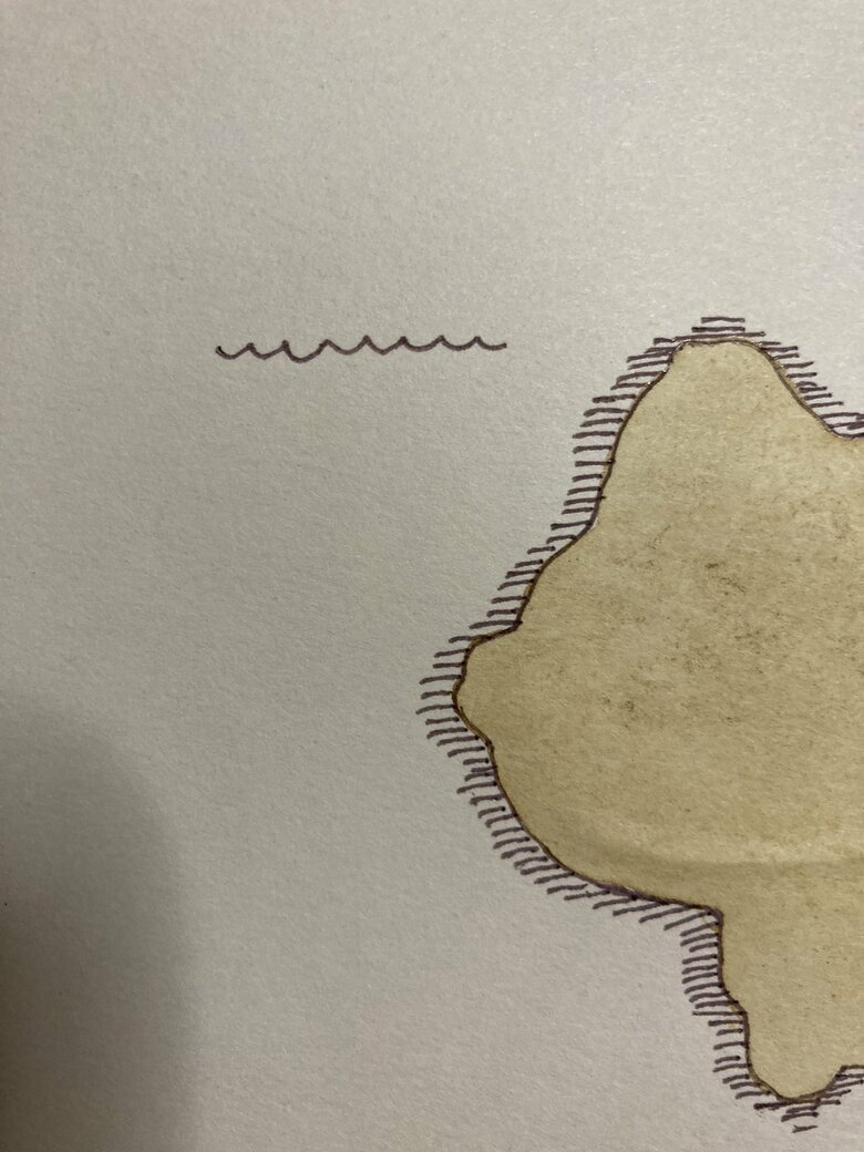 怪物などを配置したい場所に波を描きます