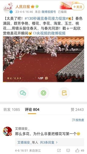 2023年4月人民日報の投稿