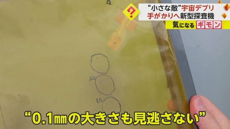 大きさが0.1mmほどの宇宙デブリも見逃さない