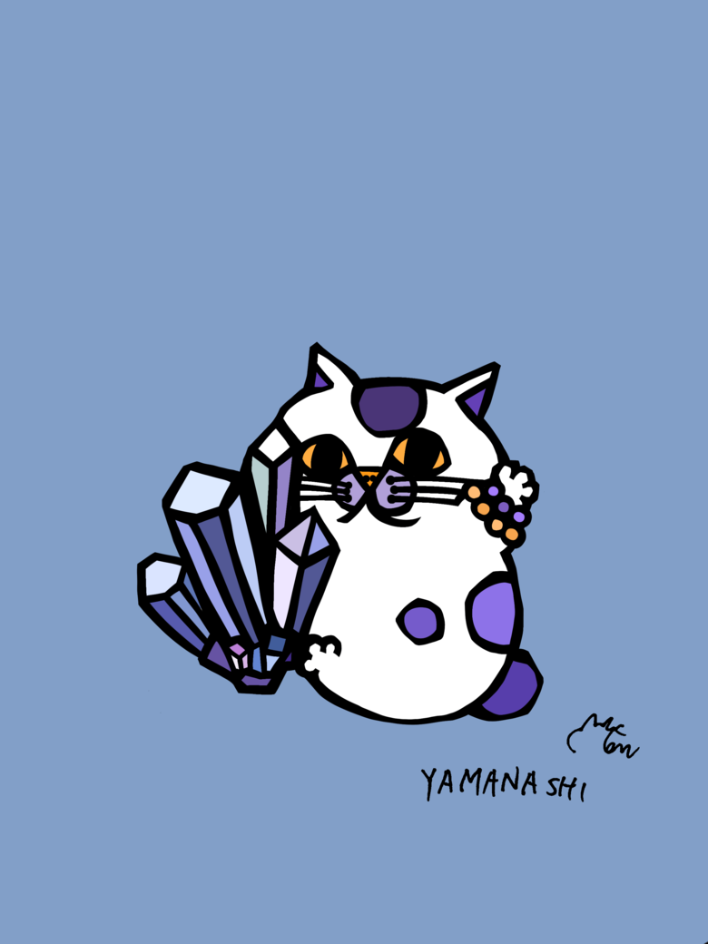 山梨県のご当地ネコ（水晶ねこ）