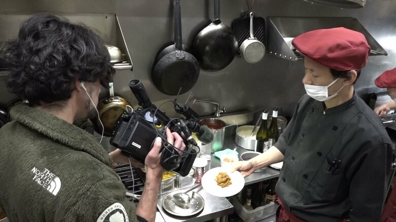 めざましテレビの取材の様子