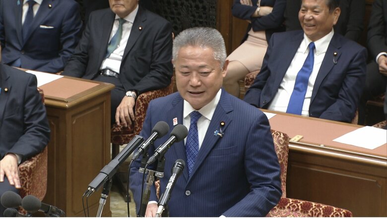 党首討論で「にこやかな顔で答弁を」と首相に呼びかけた馬場氏