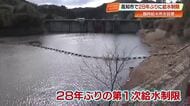 大渡ダムの貯水率3％に　高知市で28年ぶり給水制限『減圧給水』始まる、2月下旬に強化も