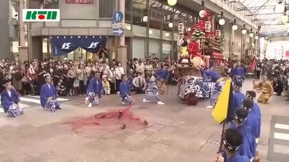 長崎くんち「人数揃い」　町の人に稽古の成果をお披露目