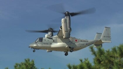 玄海原発の原子力防災訓練に「陸上自衛隊オスプレイ」が初めて参加　佐賀駐屯地の2機が出動　唐津市では初の離着陸