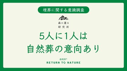 【調査結果】60代以上の5人に1人は山や海に眠る自然葬の意向あり。墓石すら置かず自然に還る埋葬が令和の新潮流に。