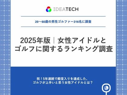 【祝!5年連続で殿堂入り決定】男性ゴルファーが選ぶ「最もゴルフが上手いと思う女性アイドルランキング 2025」、第1位「山内鈴蘭さん(元SKE48)」