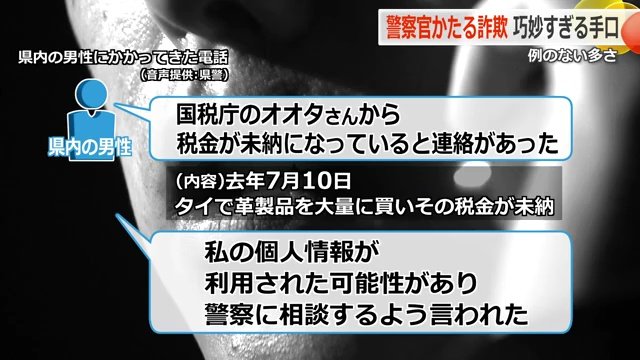 まずは国税局を名乗る男から電話が…