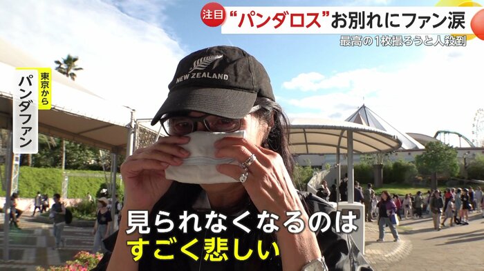 涙ぐむ東京からのパンダファン