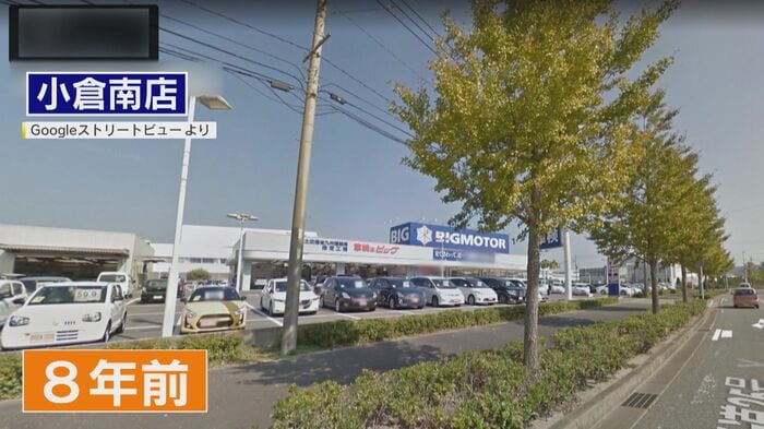 ビッグモーター小倉南店前の街路樹(2015年)