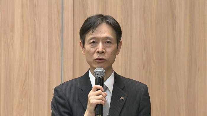 意見交換会の内容を説明するJR東海・丹羽社長(2月25日)