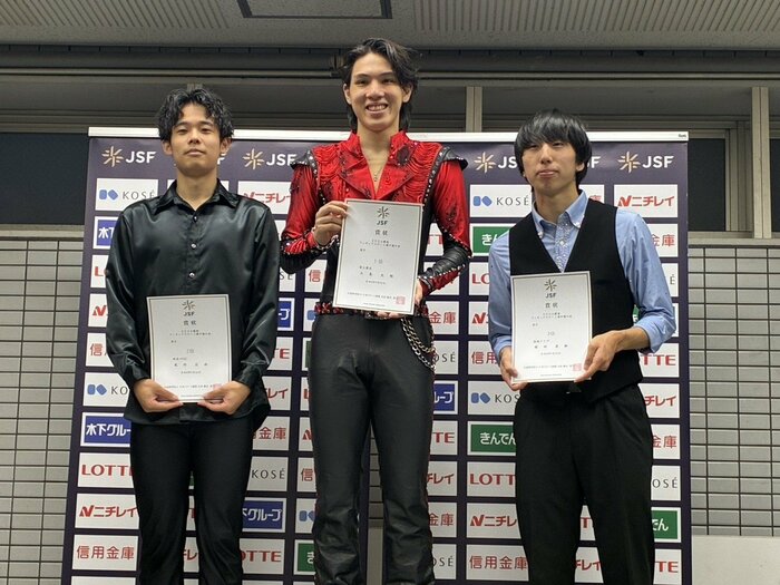 シニア男子表彰台（関東選手権）