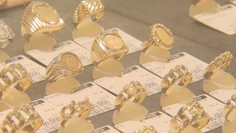 中東情勢の緊迫で…安全資産としての金の需要が高まる 小売価格が過去最高値を更新　“高すぎて”悩む客も…｜FNNプライムオンライン
