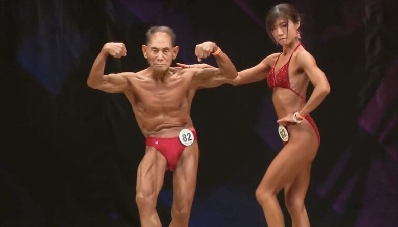 「キツイことはしない」のにこの筋肉! 90歳・鉄人ボディビルダーの流儀 日本一の次は“男女ペア”に初挑戦【広島発】|FNNプライムオンライン