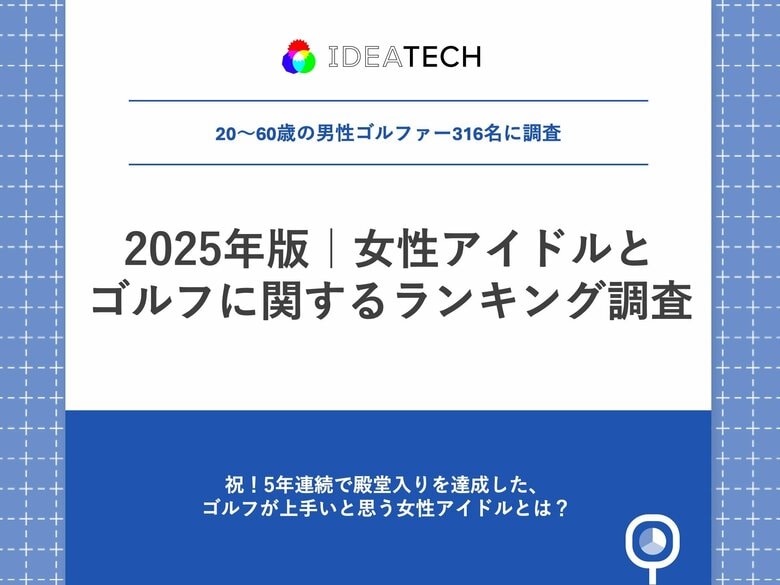 【祝！5年連続で殿堂入り決定】男性ゴルファーが選ぶ「最もゴルフが上手いと思う女性アイドルランキング 2025」、第1位「山内鈴蘭さん（元SKE48）」