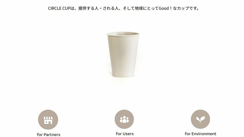 これがサークルカップ。外見は一般的なカップとほぼ同じ（画像提供：ブルドーザー）