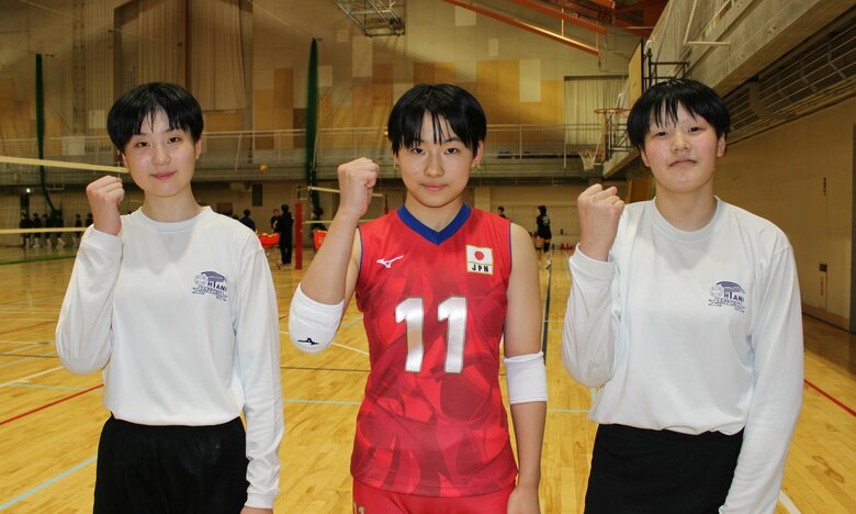 左からJOC北海道選抜のチームメート 八田、井上、大橋