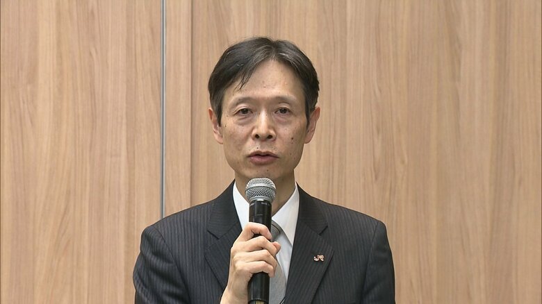 意見交換会の内容を説明するJR東海・丹羽社長（2月25日）