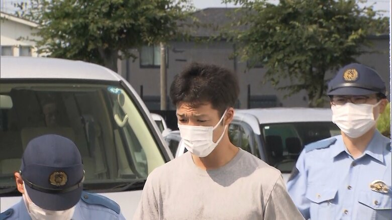 送検される栗原弘樹容疑者（34）