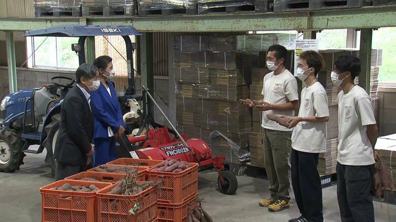  サツマイモ加工場を視察される　10月8日