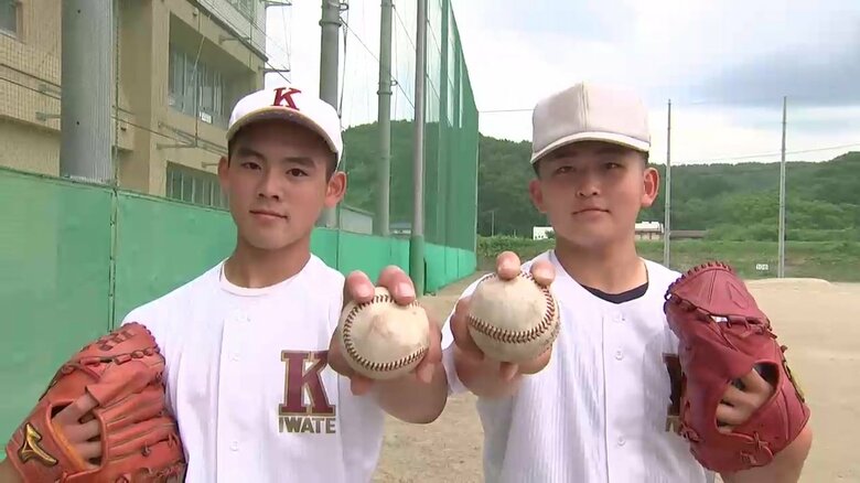 左右のエース・宇部奨人投手（3年）と山田千叶良投手（3年）