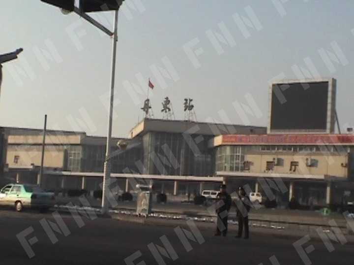 中国・丹東駅　金正日総書記が北京からの帰途に寄った