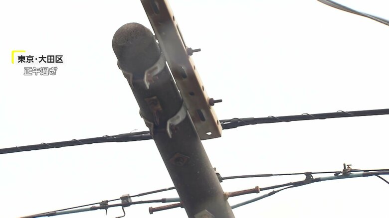 折れた電柱
