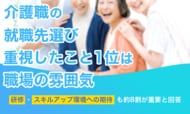 介護職の就職先選び、重視したこと1位は「職場の雰囲気」。研修・スキルアップ環境への期待も約8割が重要と回答