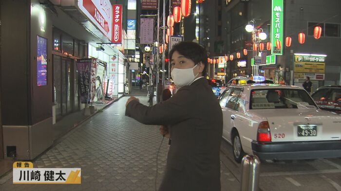 コロナ以降、中洲の通りには空きテナントが目立つように
