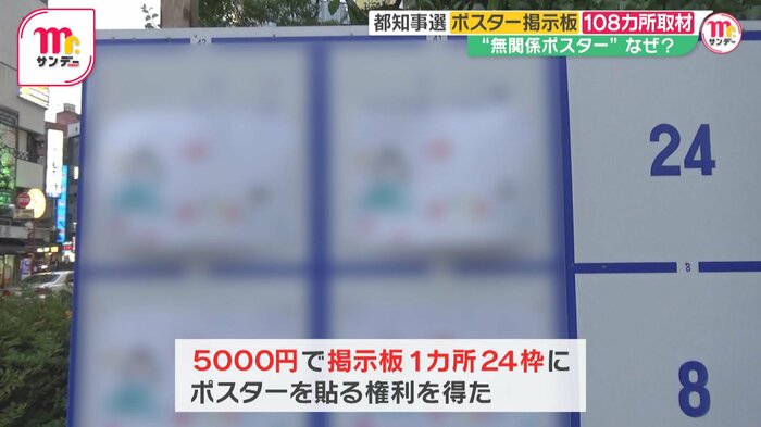 幼い子どもがクレヨンで描いた女性の姿とたくさんのハートマークがあるポスターは何のために?