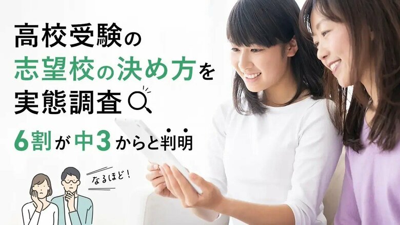 高校受験の志望校の決め方を実態調査|6割が中3からと判明