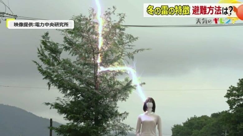 エネルギーは夏の数百倍！100ワット電球“ 90億個分”の「冬の雷」　屋外では「雷しゃがみ」で身を守ろう｜FNNプライムオンライン
