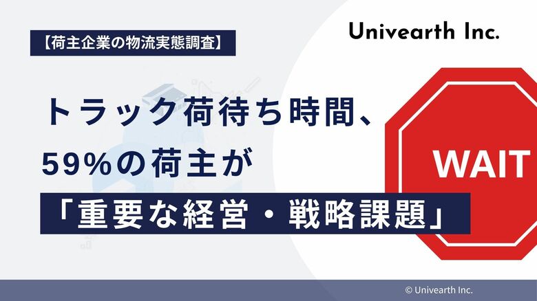【荷主企業の物流実態調査】トラック荷待ち時間、59%の荷主が「重要な経営・戦略課題」と認識。「2024年問題」を受け、荷主側の意識変革が進む。