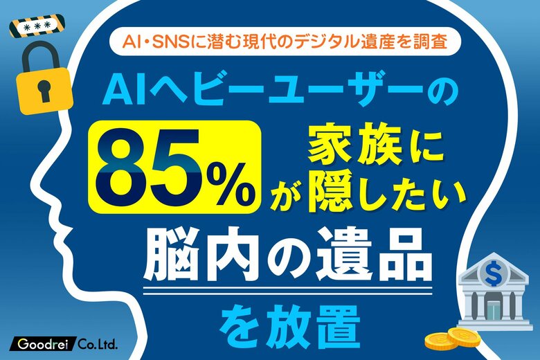 【現代のデジタル遺品調査】SNSのフォロワー数やAI利用時間に比例して、家族に見られたくない「デジタル上の秘密」が爆発的に増加。40代の5人に1人が「裏アカ」を保有