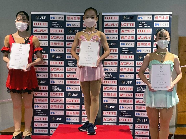 ジュニア女子の表彰台(関東選手権)